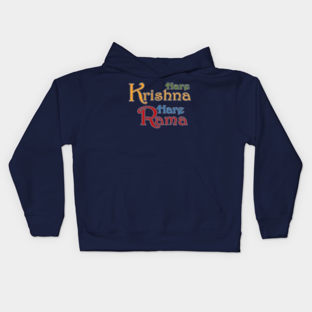 Hare Krishna Hare Rama Kids Hoodie by RiverPhildon